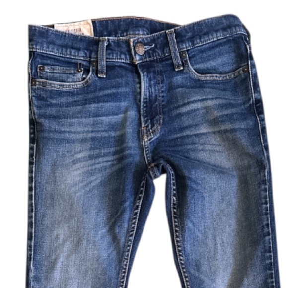 Hollister “Skinny Jean“ Men’s 5 Pocket Denim Whiskering Zipper Fly 30 X 32 - Picture 10 of 11